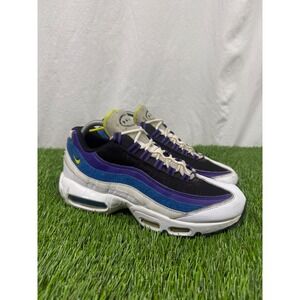 Nike Air Max 95 Kaomoji White Cyber Blue Purple DD9600-100 sz 9 Men's Used